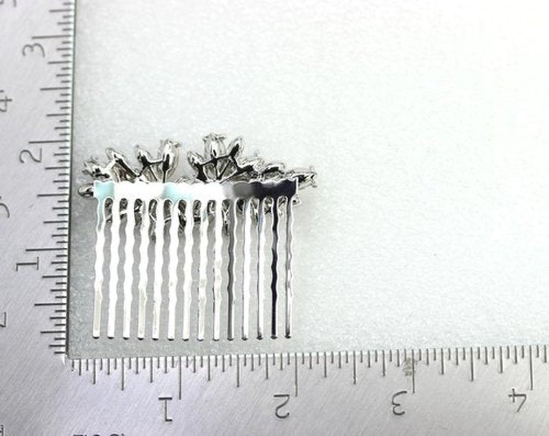 Faship Gorgeous Green Rhinestone Crystal Floral Hair Comb