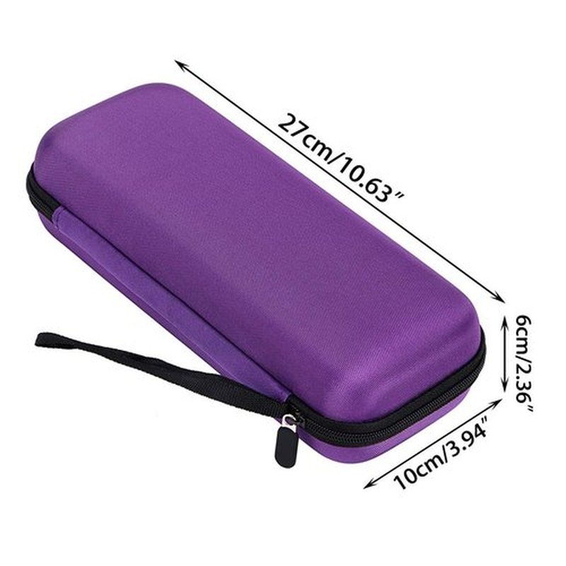 Hipiwe EVA Essential Oils Carrying Case Organizer for 20 Bottles 5ml 10ml Standard and Rollers Bottles Portable Hard Shell Essential Oils Travel Bag Holder for Essential Oils Bottle Storage (Purple)