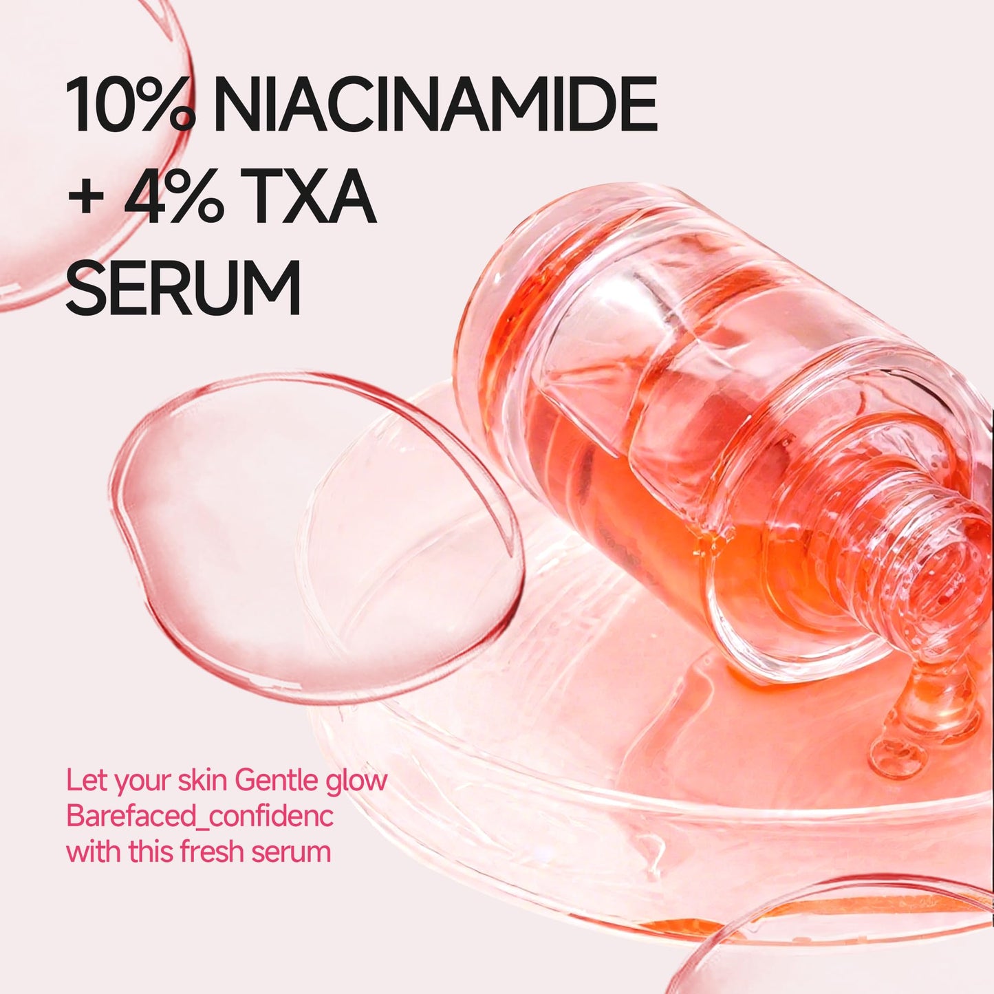 Niacinamide 10% + TXA 4% Serum: Hyaluronic Acid Tranexamic Acid Facial Serum for Face Dark Spot Refining Anti-Aging Redness Radiant Korean Skin Care for Face 30ml /1.01 fl.oz