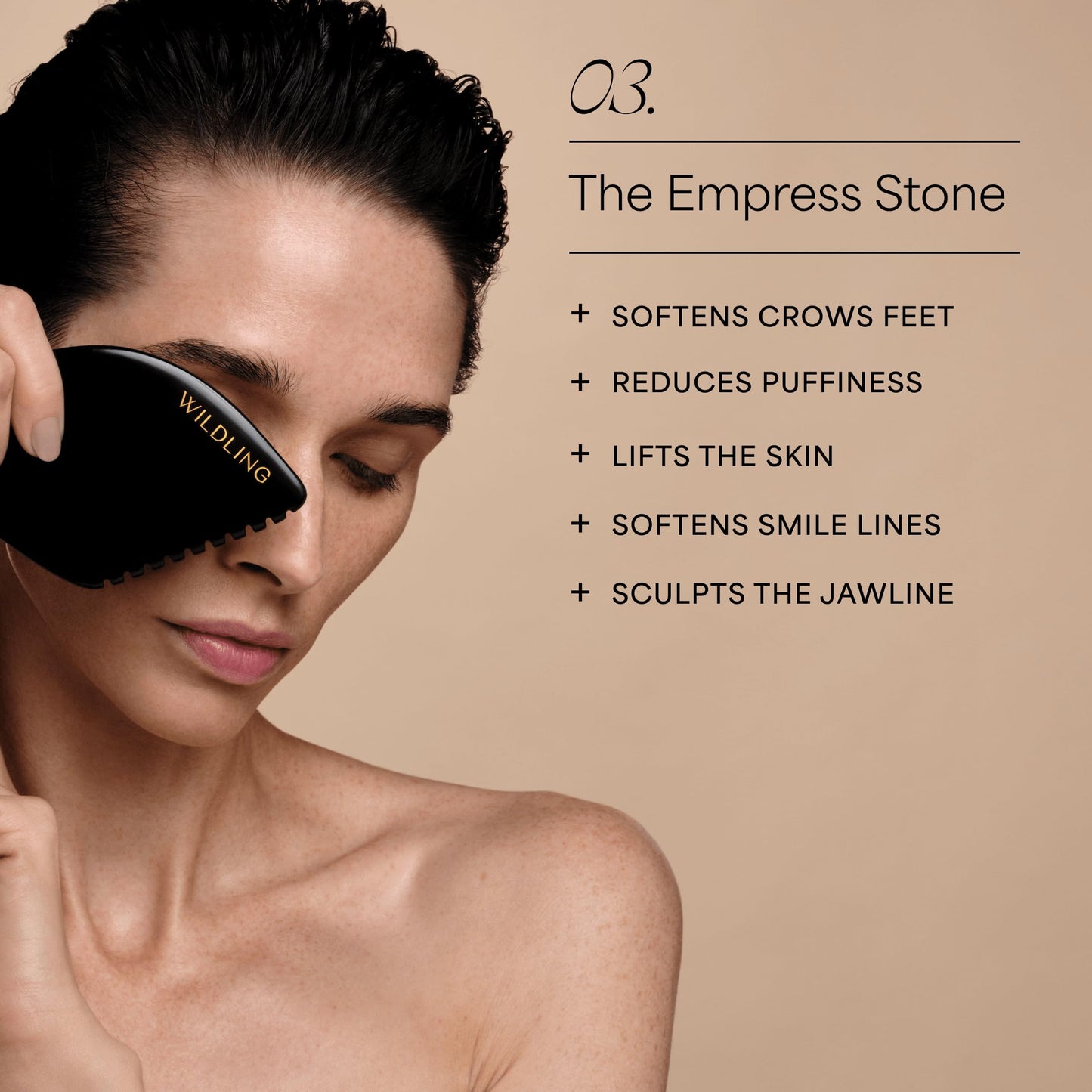 WILDLING Empress Facial Gua Sha Set I Facial Massage Tool + Facial Toner + Facial Oil to Lift, Plump, Tone + Sculpt I Patented Design 100% Authentic Bian Stone