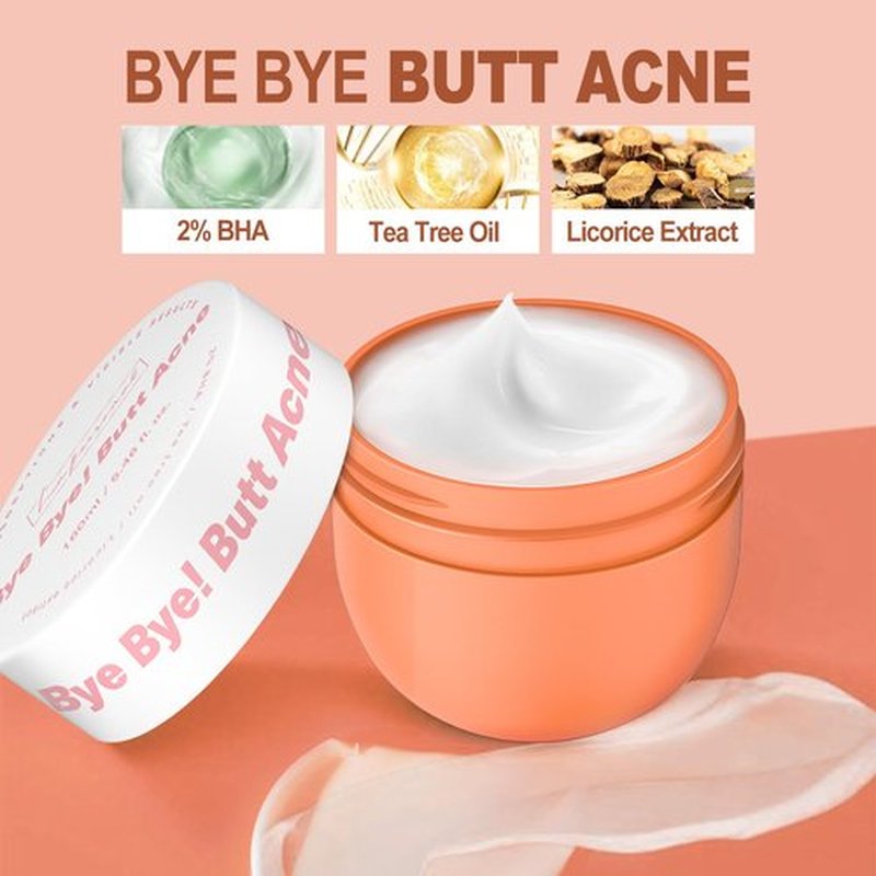 LA.PERSONAL Butt Acne Clearing Cream, Body Acne Treatment with 2% Salicylic Acid & Tea Tree Oil, Acne Cream for Buttocks Body Back, Moisturize Cream 5.46 oz