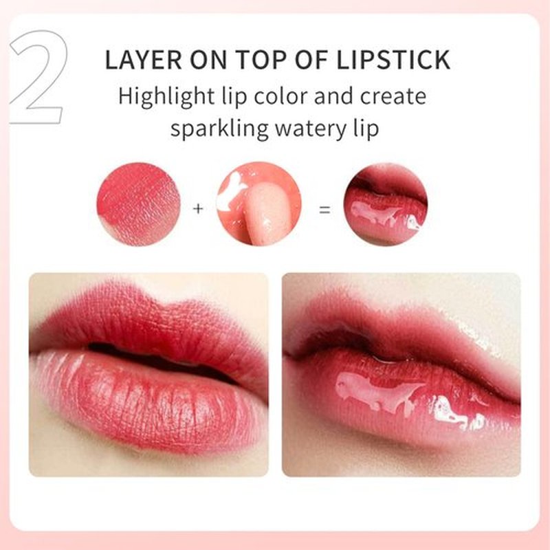 3 colors Big Brush Head Hydrating Lip Glow Oil, Plumping Lip Tint,Tinted Lip Balm Lip Care,Non-Sticky Long Lasting Lip Oil Gloss，Desalination Tender Moisturizing Repair Moisturizing(Set B)