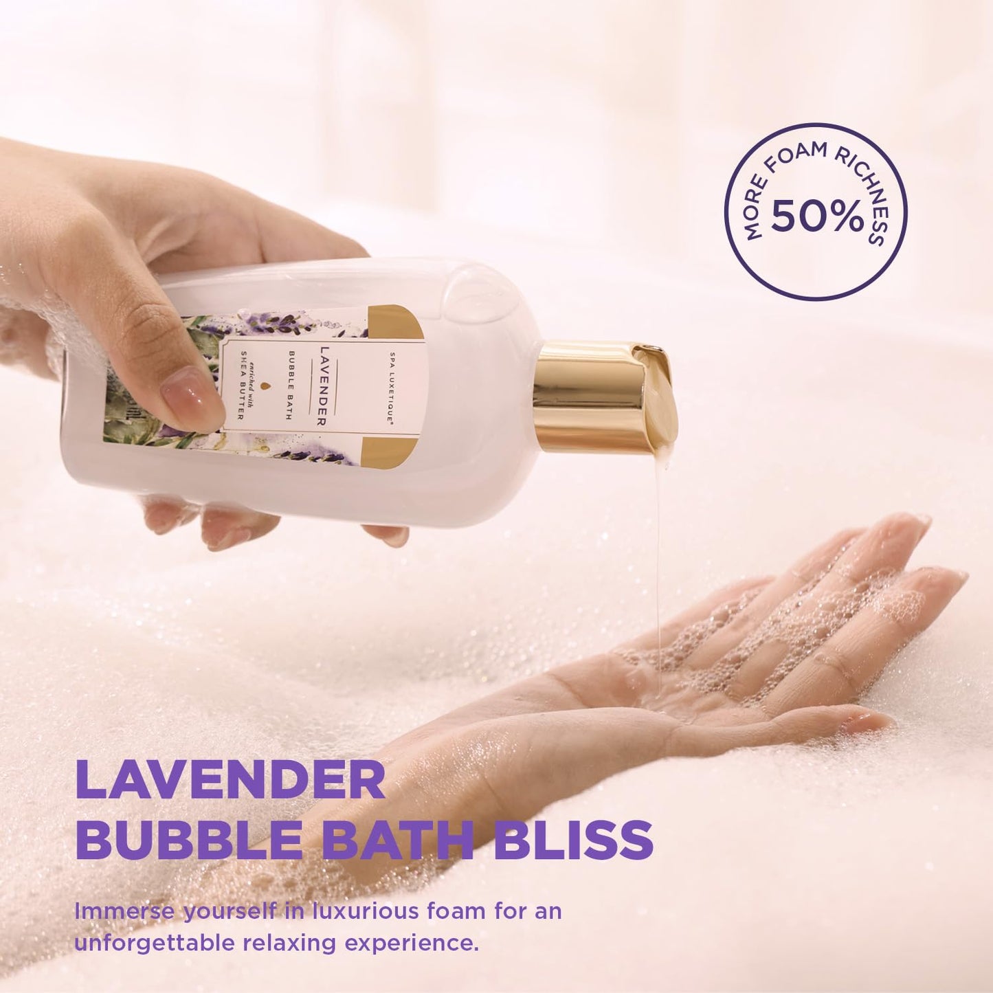 Spa Luxetique Gifts for Women 15Pcs Lavender Gift Baskets for Women Bath and Body Gift Set With Tote Bag Birthday Anniversary Gift for Wife Girlfriend Sister Mothers Day Gifts for Her