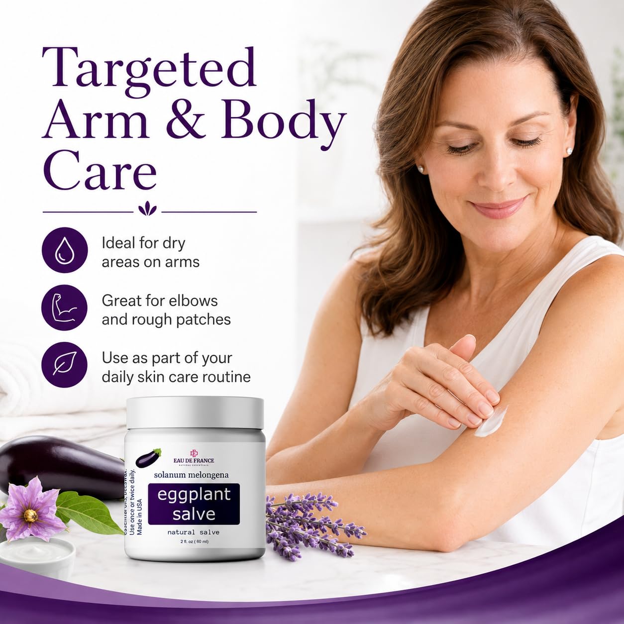 Eggplant Salve Skin Moisturizing Balm for Dry, Rough & Uneven Skin