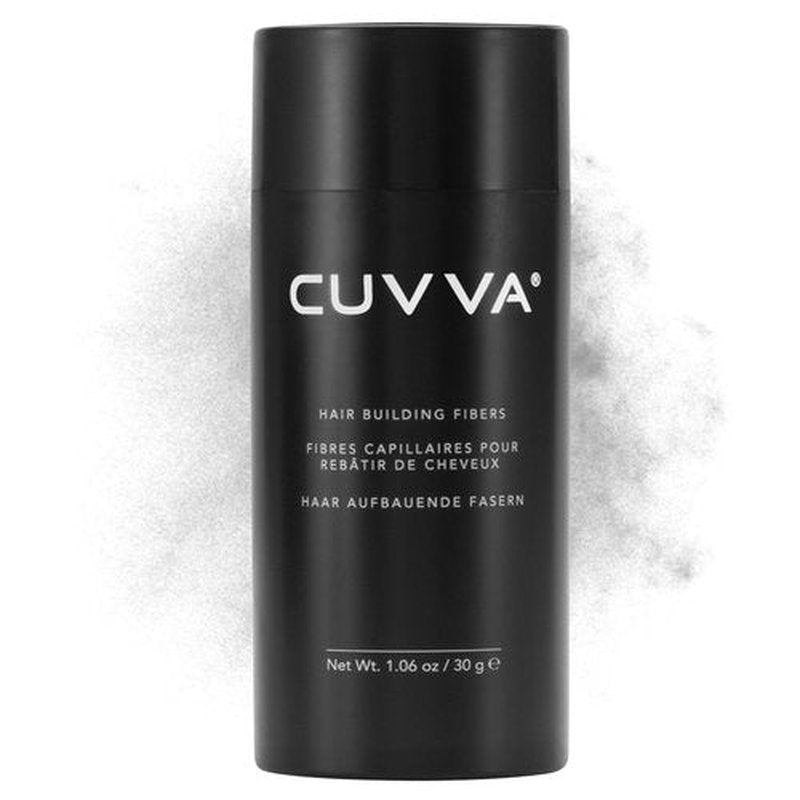 Hair Building Fibers by CUVVA for Fine & Thinning Hair (WHITE) - Thicker Looking Hair in 15 Seconds - 13 Different Shades for Men & Women - 1.06oz