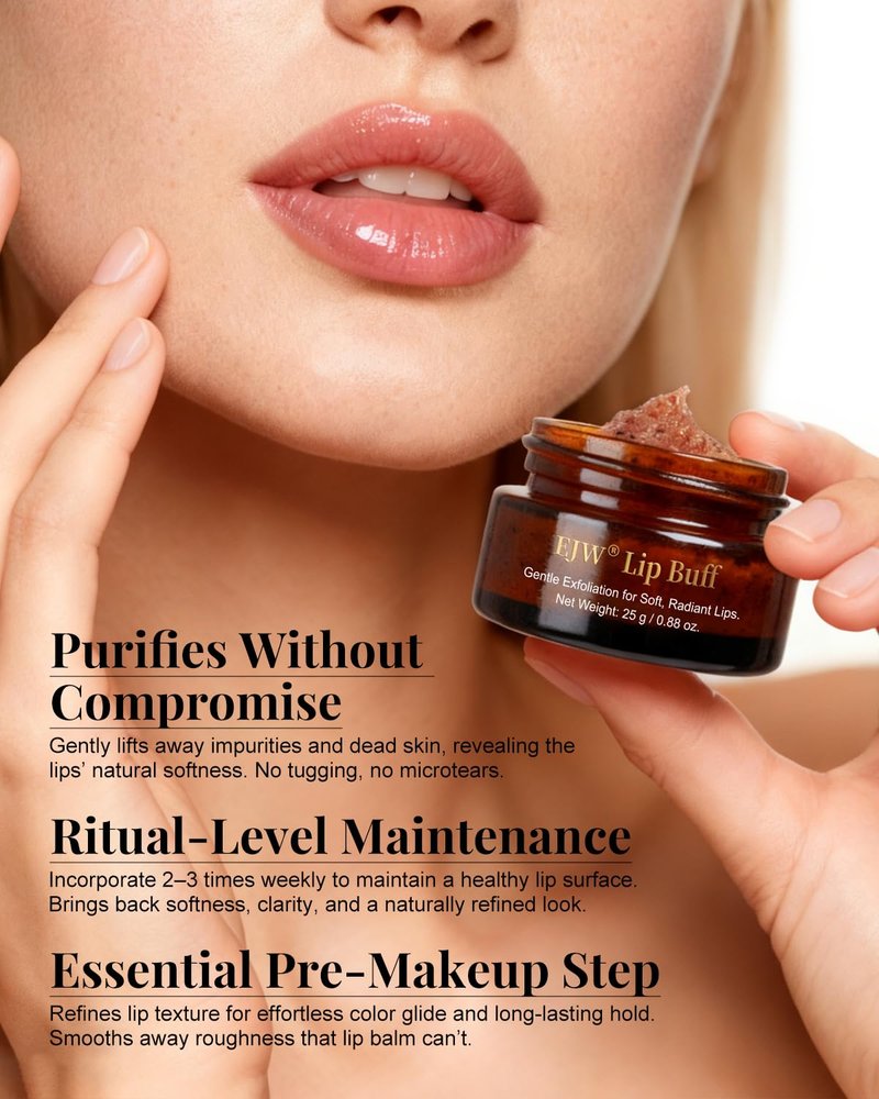 Triple-Action Lip Scrub - Brown Sugar & Coffee Exfoliator | Nourishing Coconut & Botanical Oils for Dry Lips