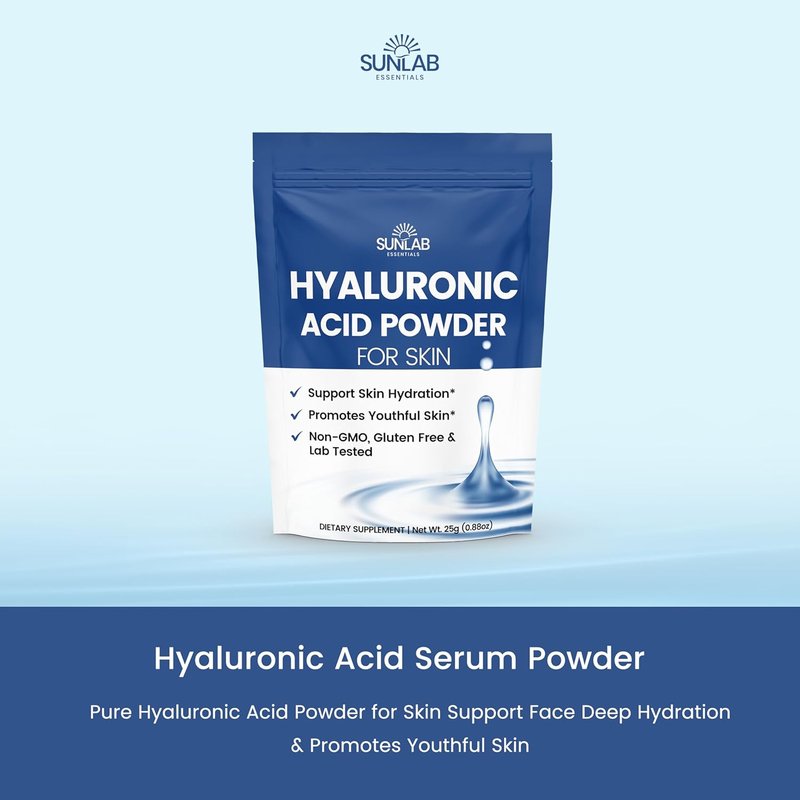 Hyaluronic Acid Powder for Skin | Cosmetic Grade, Low Molecular Weight - 25g for DIY Serums & Deep Hydration