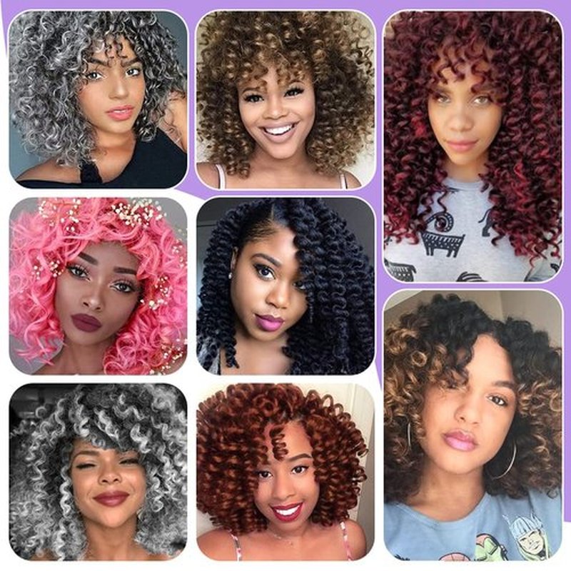 GetMaige Ginger Wand Curls Crochet Hair For Black Women 12inch Jamaican Bounce Pre-looped Curly Braiding Hair (12inch (pack of 4), #350)