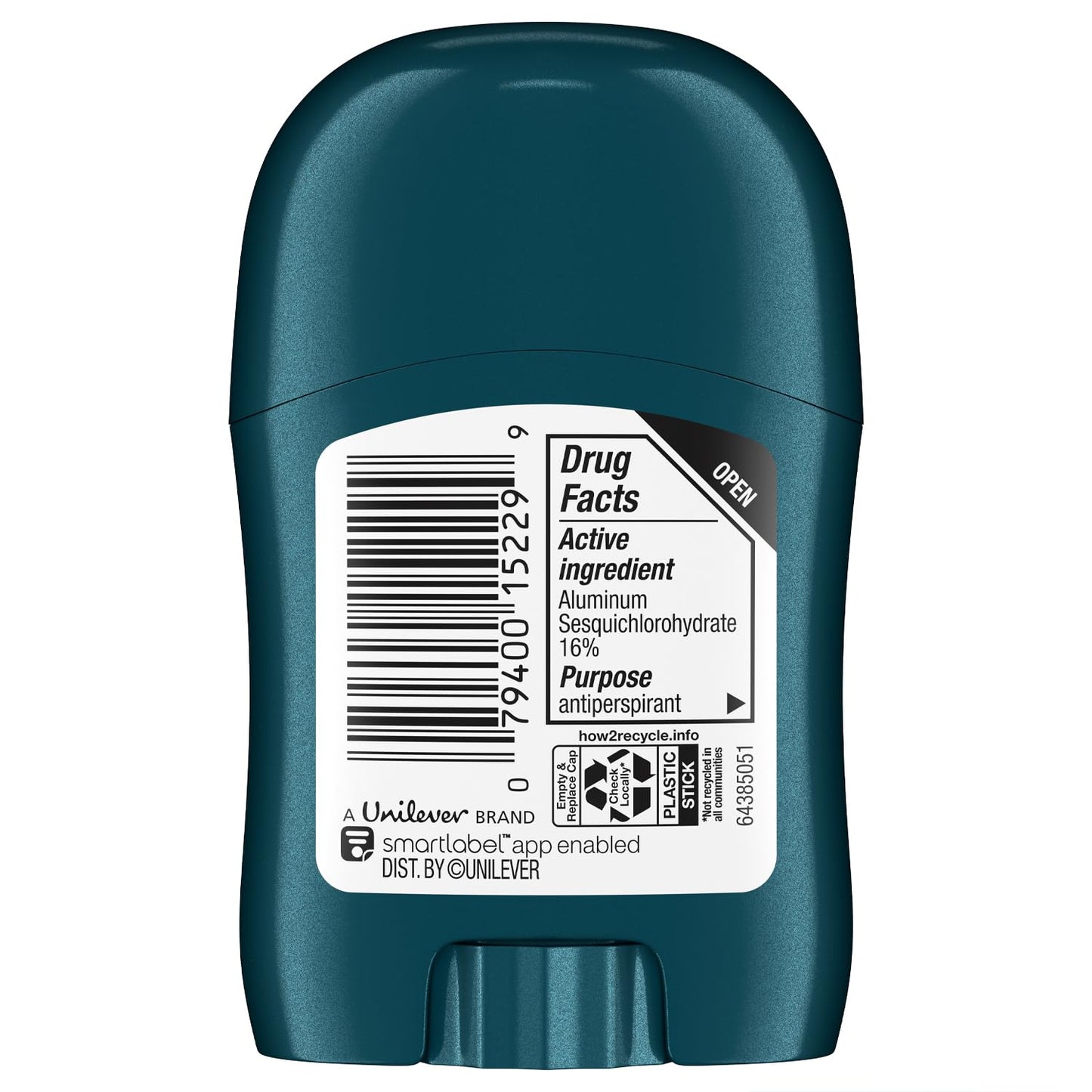 Degree Men’s Travel Deodorant Cool Rush 36-Pack – 72H Body Heat Activated Mini Antiperspirant, 0.5 Oz Ea
