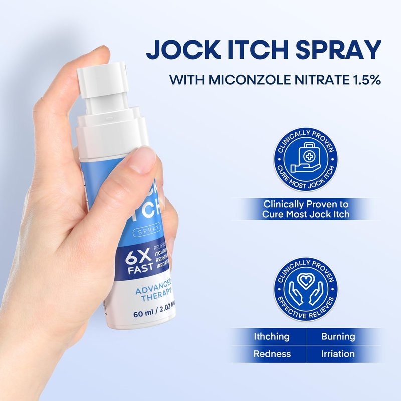 Hermon Antifungal Jock Itch Spray & Soap Kit: Powerful Treatment of Antifungal Spray & Soap for Jock Itch with 2.01 fl.oz & 2 Bars - Fast & Effective Relief of Itching, Burning, Redness, & Irriation