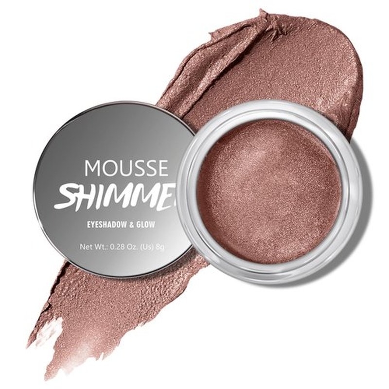 KYDA Brown Shimmer Cream Eyeshadow, Smooth Ice Cream-like Texture, Lasting High Pigmented Creamy Formula, Blendable Shimmer Finish, Face & Eyes Highlighter, Multiuse Shimmer Cream