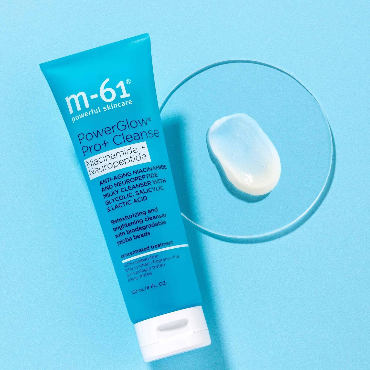 m-61 PowerGlow Pro+ Cleanse Deep Cleansing Exfoliating Face Wash, 4 Fl. Oz