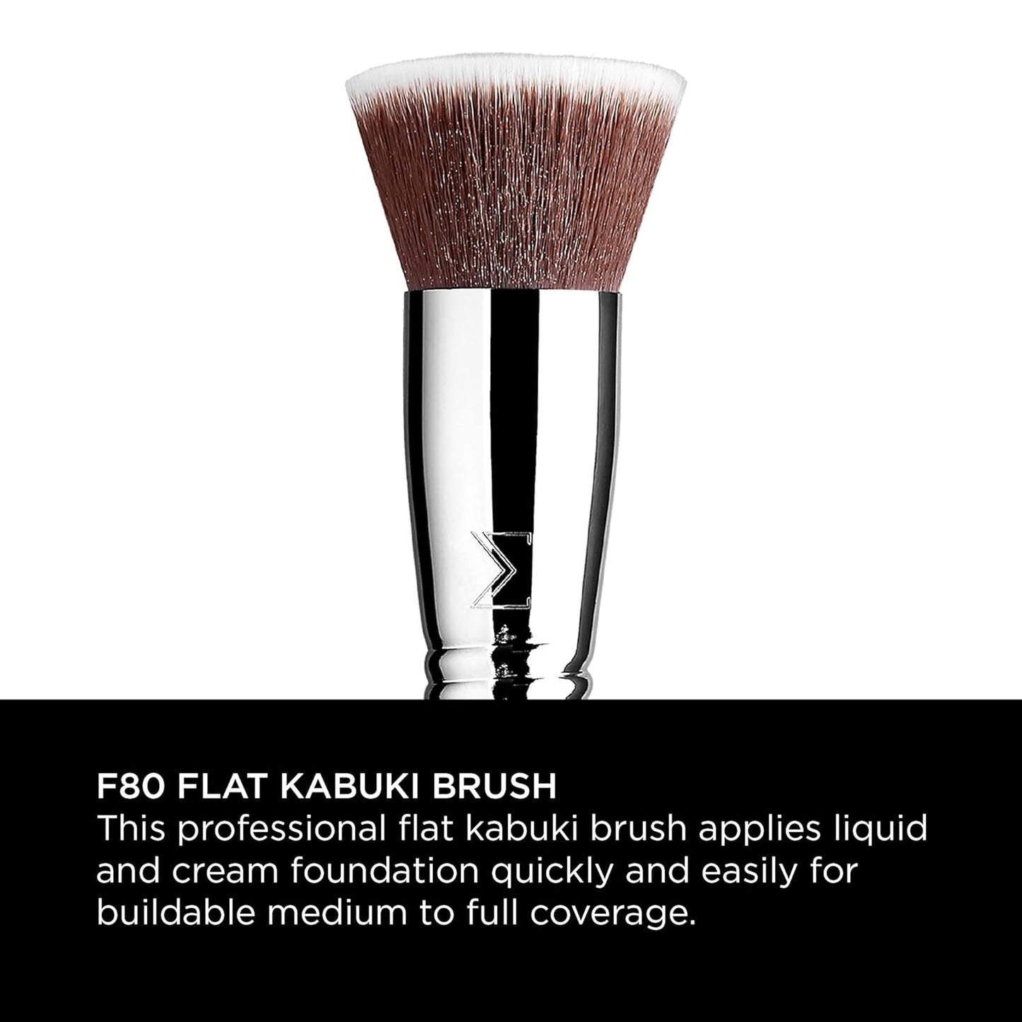 Sigma F80 Air Flat Kabuki Brush - Premium Synthetic Foundation Brush for Liquid & Cream Makeup