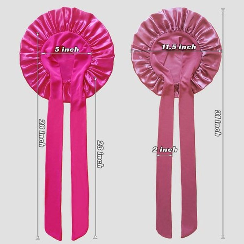 choshion 2 PCS Kids Bonnets for Girls, Silk Bonnet for Kids, Bonnet for Kids, Satin Bonnet for Sleeping, Baby Toddler Tie Bonnet Sleep Cap Bonnet for Curly Hair Braids