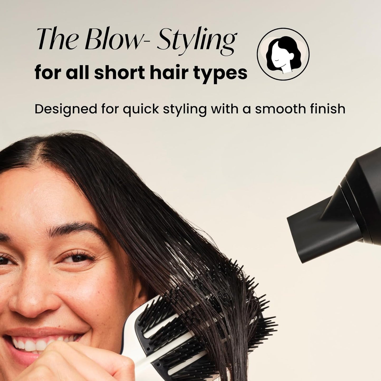 Tangle Teezer Blow Styling Smoothing Hairbrush Tool, Gentle and Fast Drying for Medium & Long Hair, Half Size