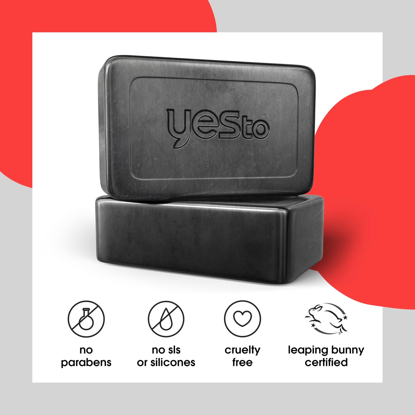 Yes To Tomatoes Charcoal Bar Soap with Tomato Extracts & Sunflower Seed Oil - Detoxifying Face & Body Soap for Men, Women, and Teens, 6 oz - Paraben-Free (Pack of 3)