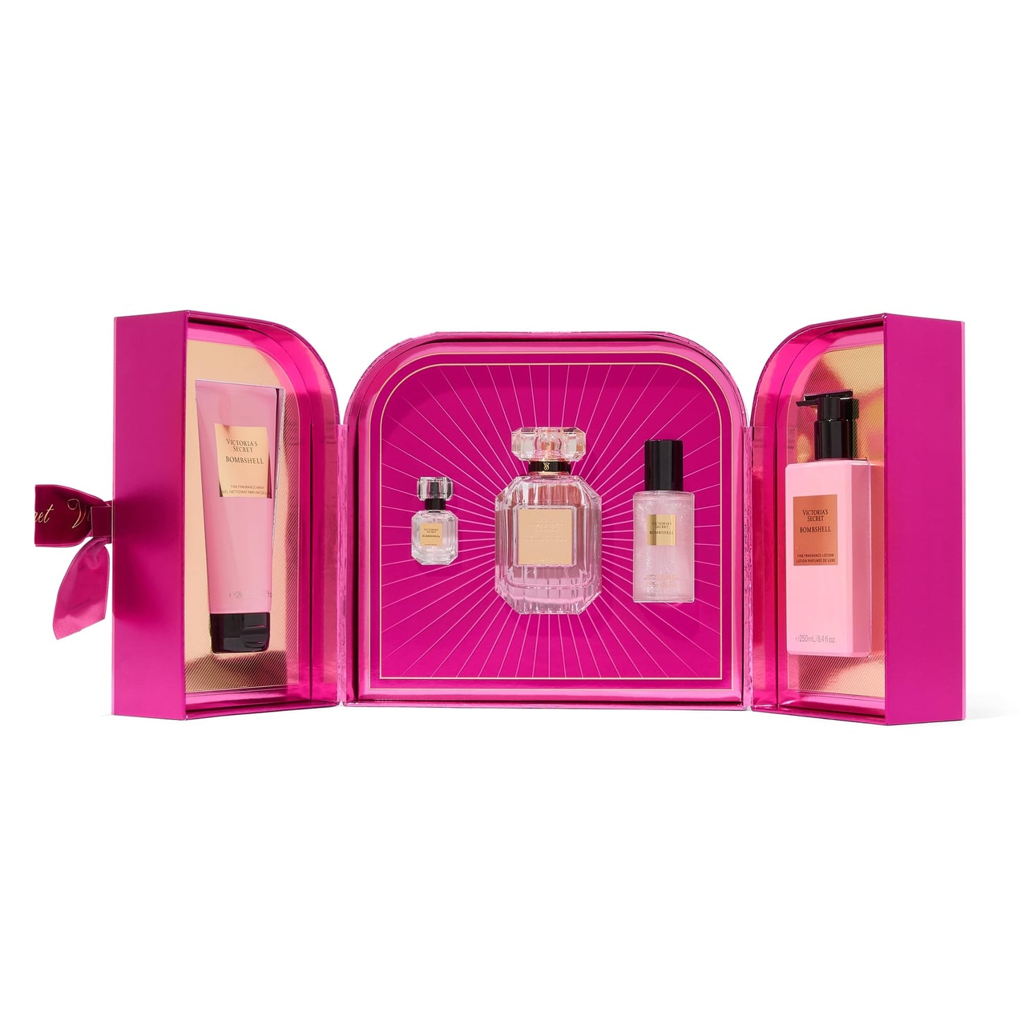 Victoria's Secret Bombshell Ultimate Fragrance 5 Piece Gift Set: Eau de Parfum, Mist, Lotion & Wash