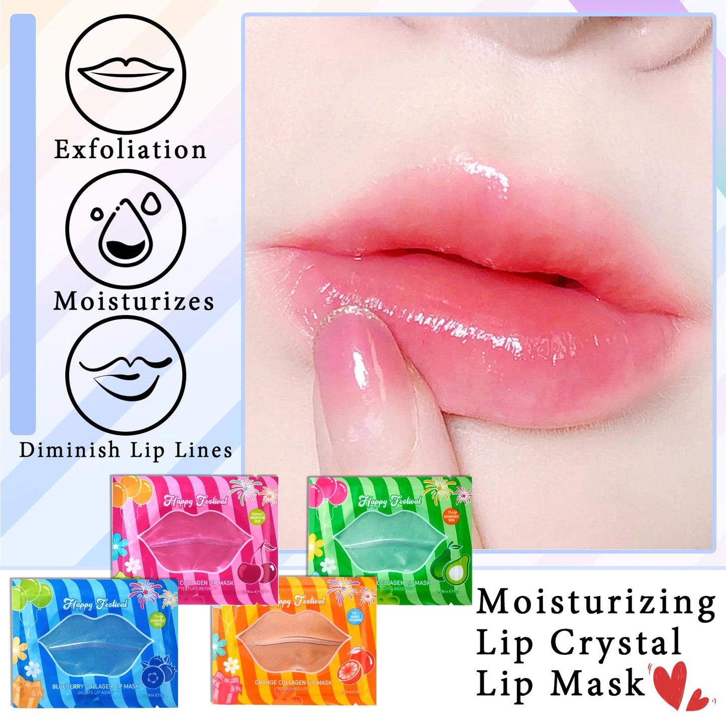 32PCS Lip Balm Lip Mask Set,Moisturizing Lip Balm Lip Care Products,Sleeping Lip Mask,Non-greasy Overnight Lip Moisturizer,Long Lasting Hydrating Lip Butter Lip Care Kit 06