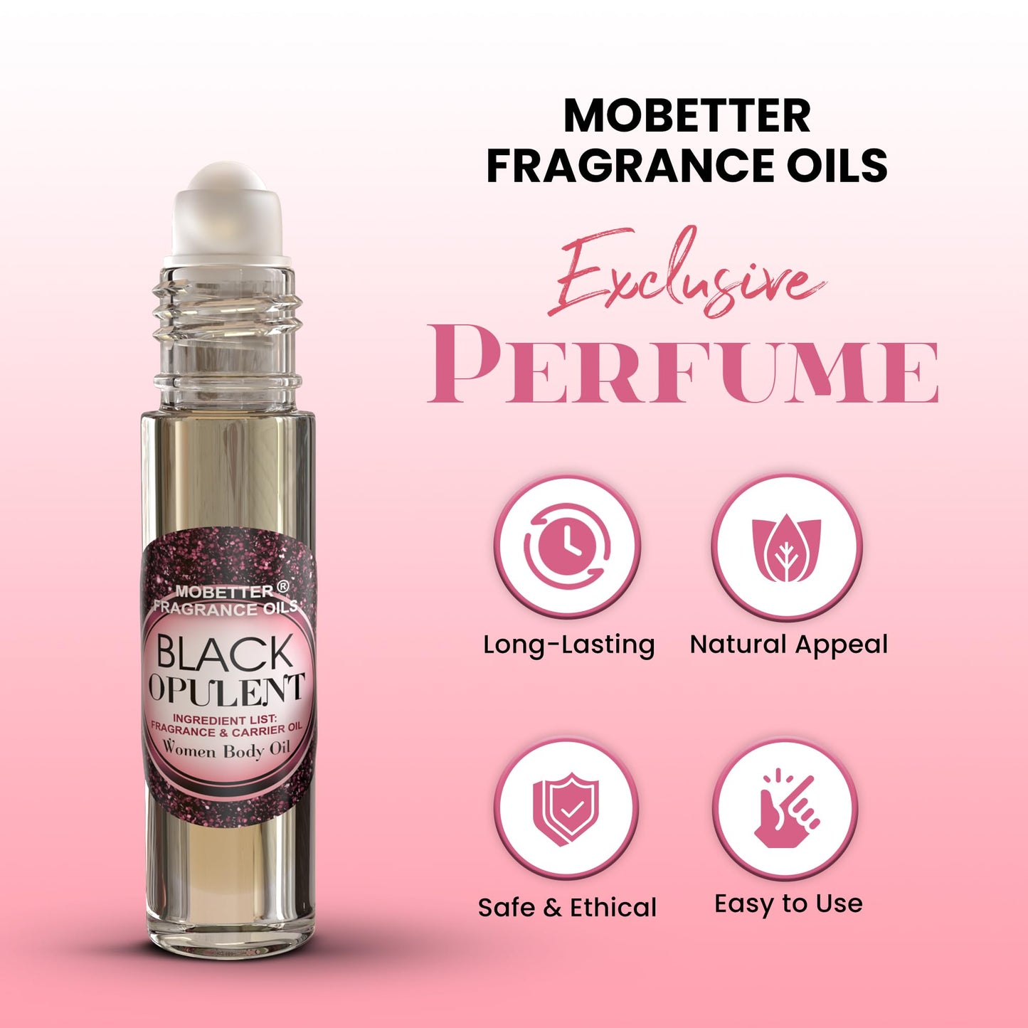 MOBETTER FRAGRANCE OILS Black Opulent Women Fragrance Body Oil