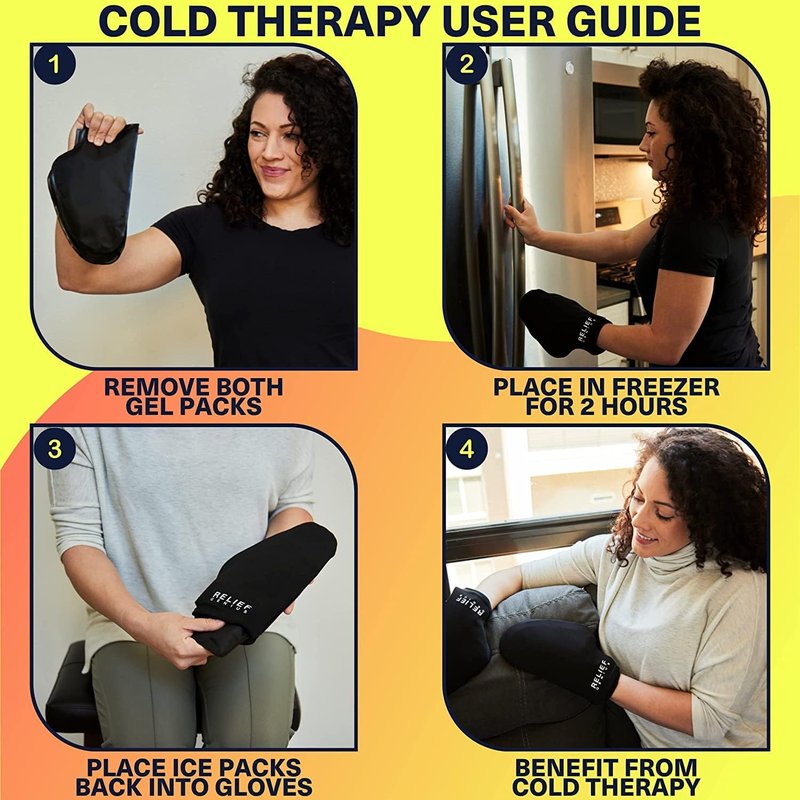 Cold Therapy Socks & Hand Ice Pack Cooling Gloves - Chemotherapy Relief for Neuropathy | Large Size