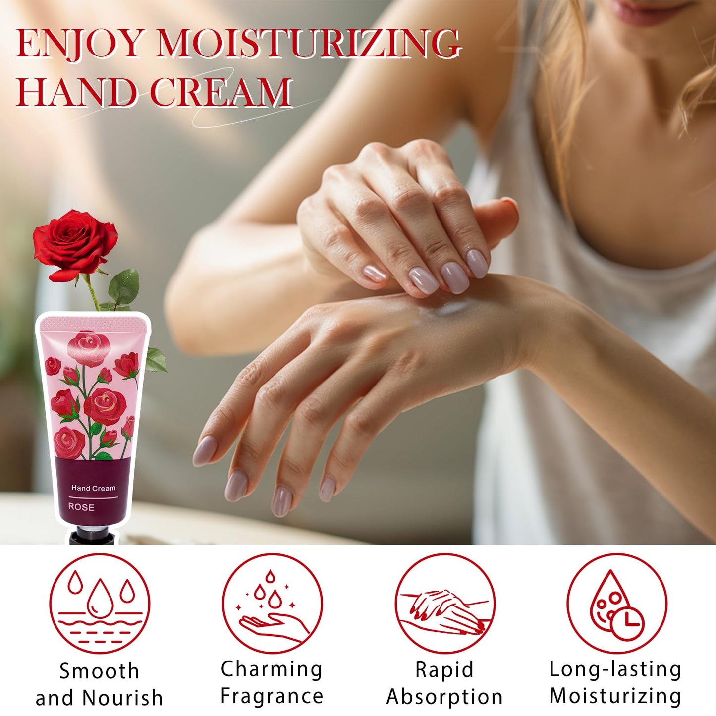 Comdian 12 Pack Hand Cream for Women, Mini Hand Lotion Travel Size for Dry Cracked Care, Natural Plant Fragrance Moisturizer Present Set for Mother, Teacher Appreciation and Bridesmaid Present
