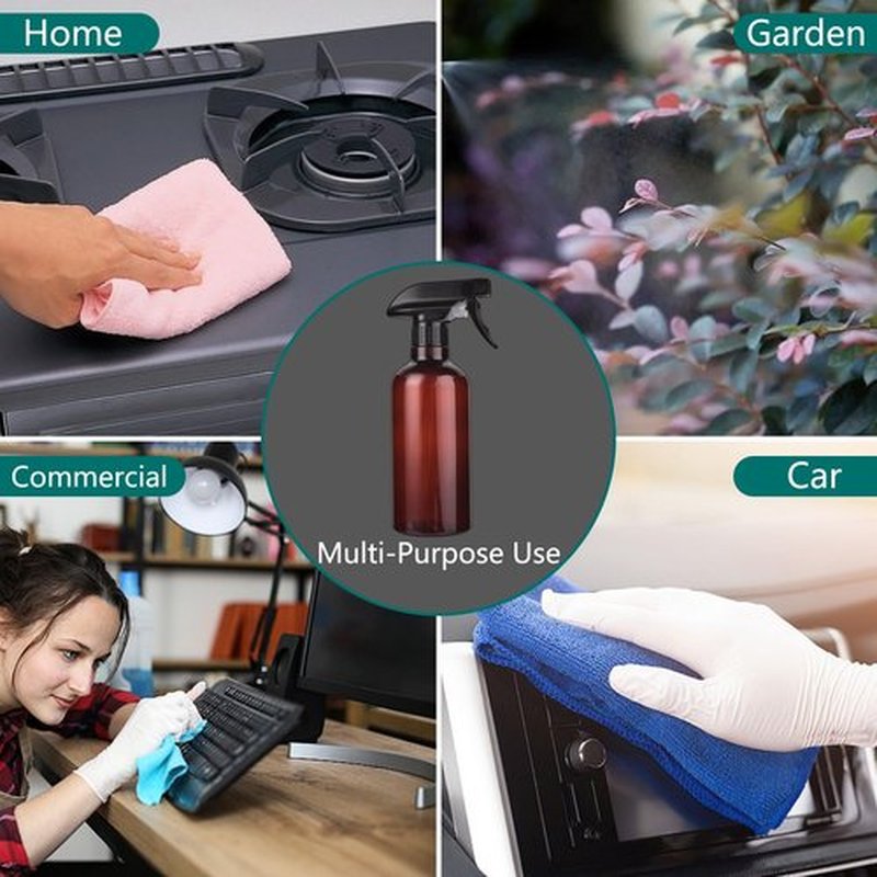 ALLWIN Plastic Spray Bottles - 2 Pack 16 OZ Empty Spray Bottle,Heavy Duty Spraying Bottles Mist/Stream Water Bottle for Cleaning Solutions, Plants, Pet, Essential Oils, Hair, Cooking