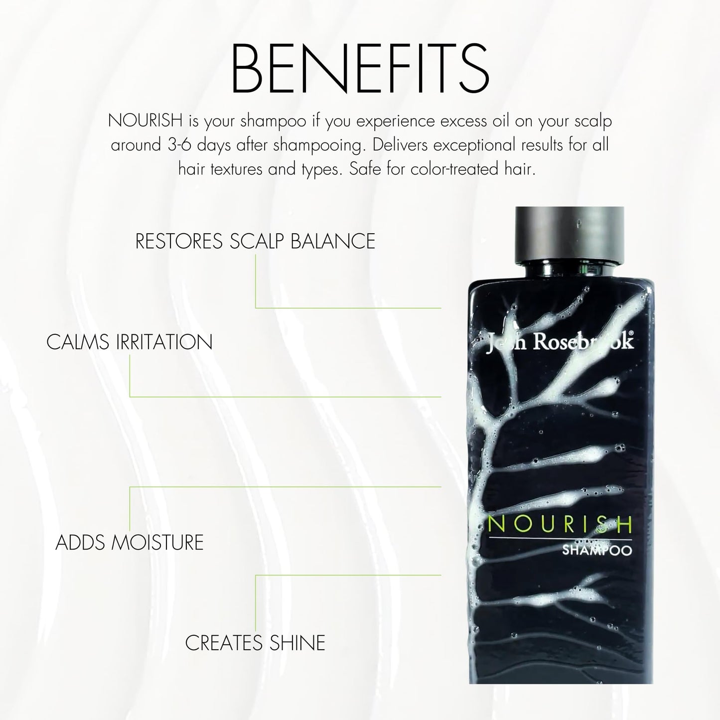 Josh Rosebrook Nourish Shampoo - Moisturizing for Dry Scalp 8oz