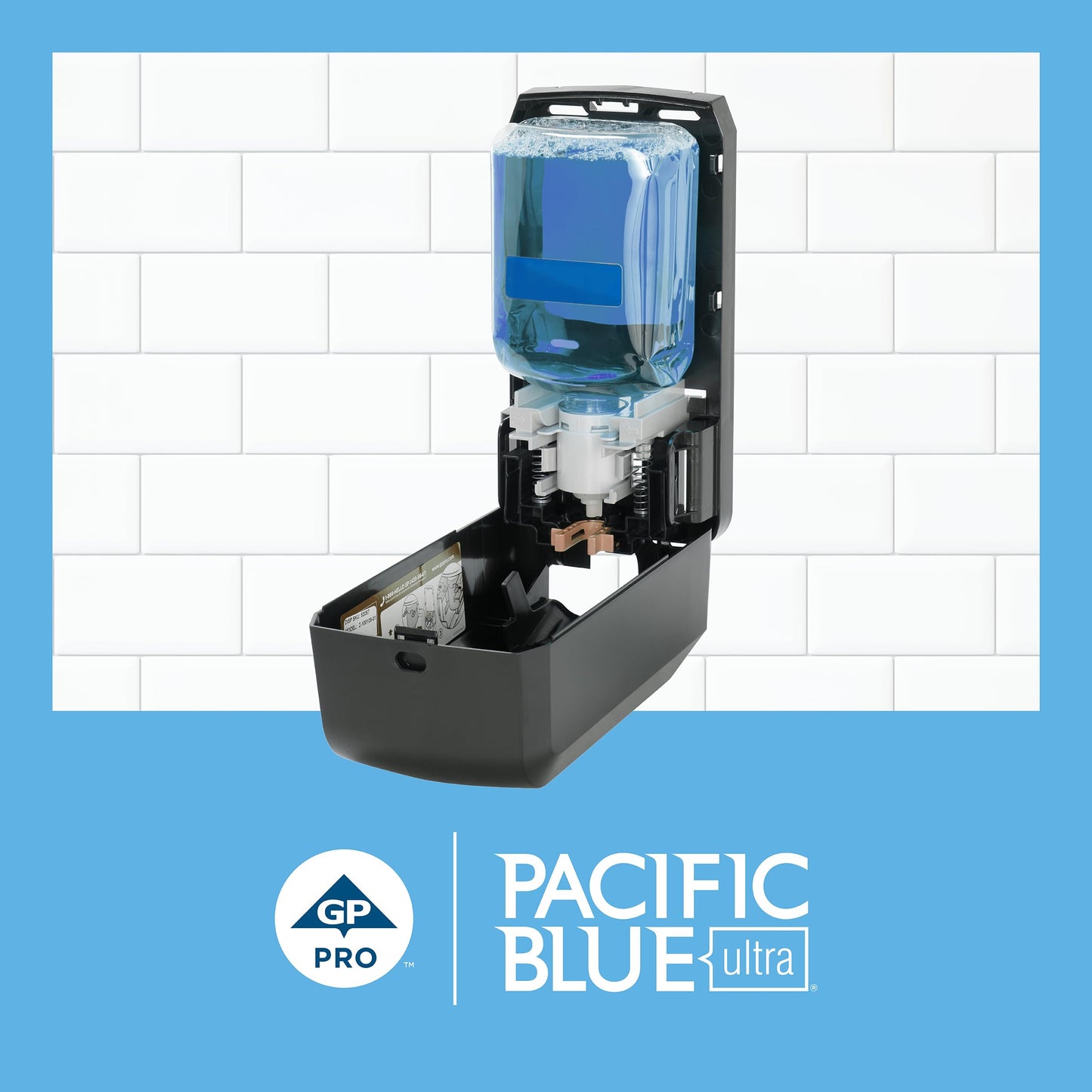 Pacific Blue Ultra Foam Hair and Body Soap Refill by GP PRO (Georgia-Pacific), Refreshing Aloe Scent, 43024, 1200 mL Per Refill, 4 Refills Per Case