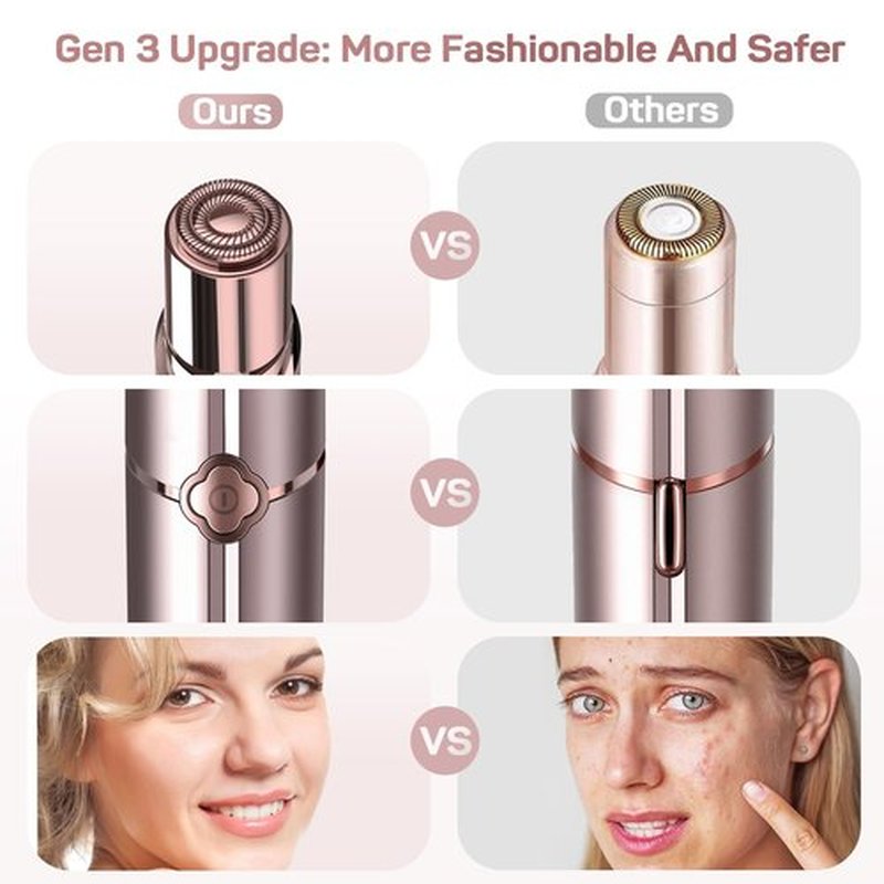 Facial Hair Removal for Women Upgraded, Painless Hair Removal Device, Rechargeable Hair Remover for Women, Portable Womens Facial Hair Remover for Face, Upper Lip, Chin
