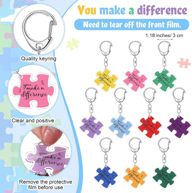 CNA Graduation Gifts - 36 Set Puzzle Keychains & Thank You Pens for Nursing Assistants | Employee Appreciation