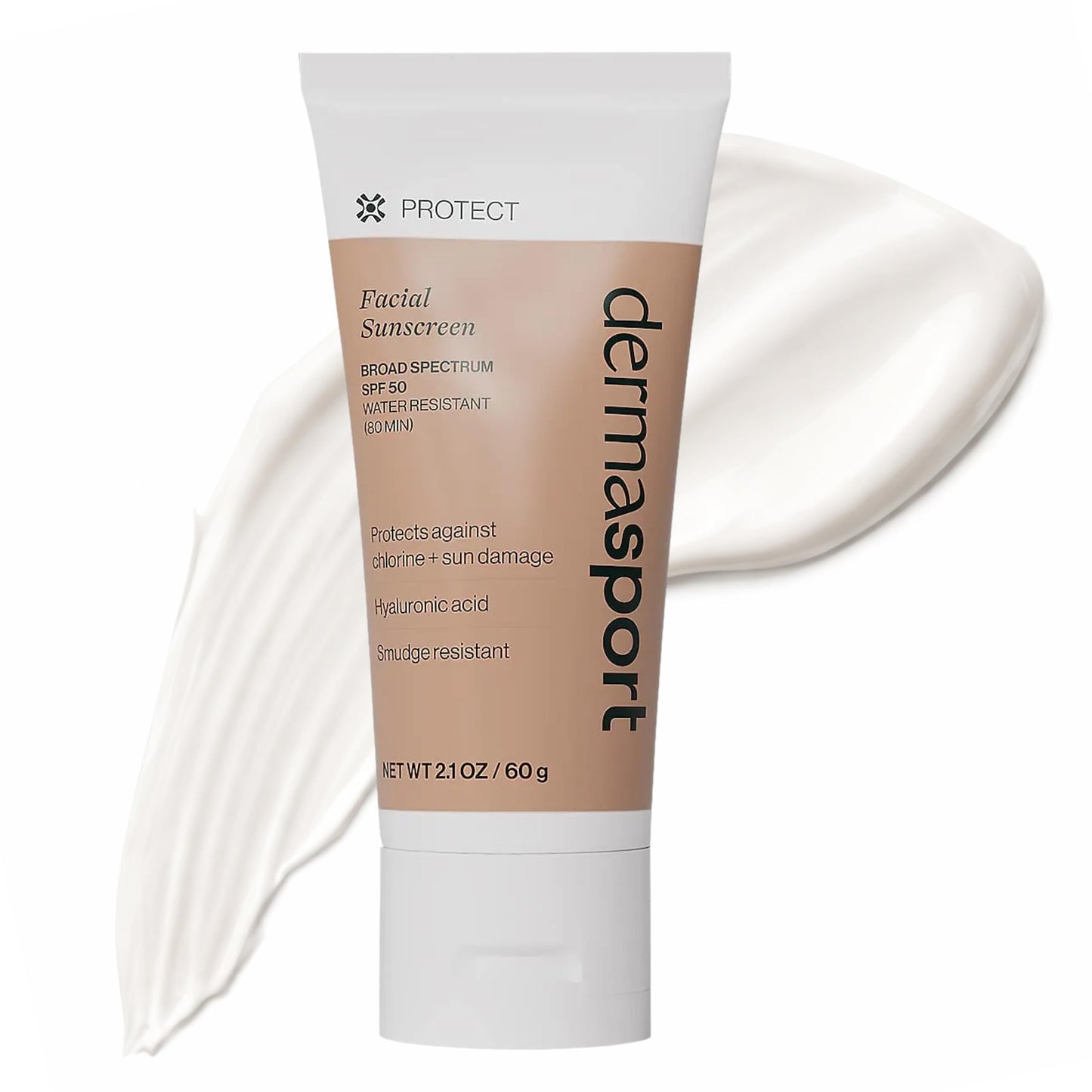 Dermasport SPF 50 Face Sunscreen for Athletes, Zinc Oxide, Reef-Safe