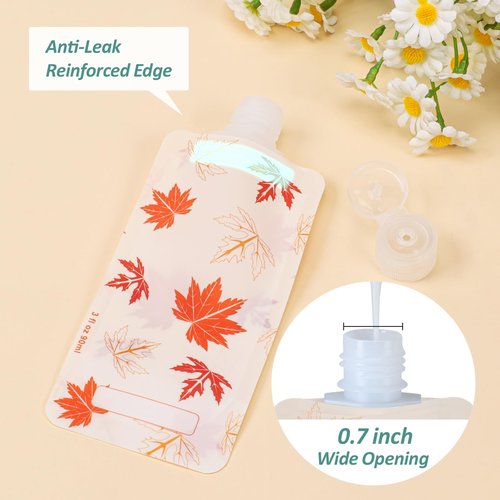 PACKISM Travel Pouches for Toiletries - 11 Pack Leak Proof 3oz TSA Approved Travel Size Containers, Stand Up, Slim & Lightweight Design, Take up Less Space, Pack More Liquids