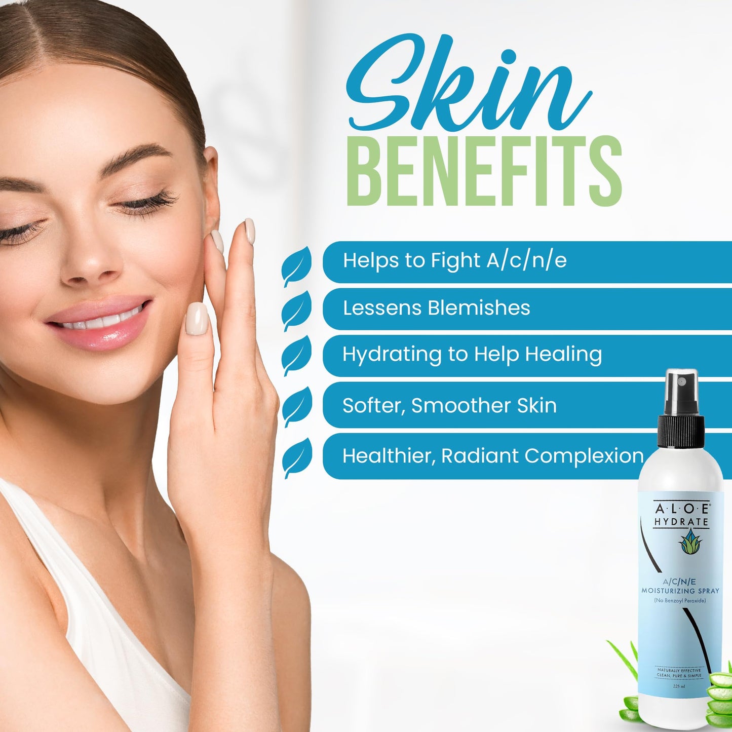 ACNE Moisturizing Face Spray. A Face Mist for Acne Care Powered by Aloe vera. Its Potent Gentle Formula Helps Fight ACNE, Blemishes & OIliness for a More Clear, Smooth & Healthy Complexion.