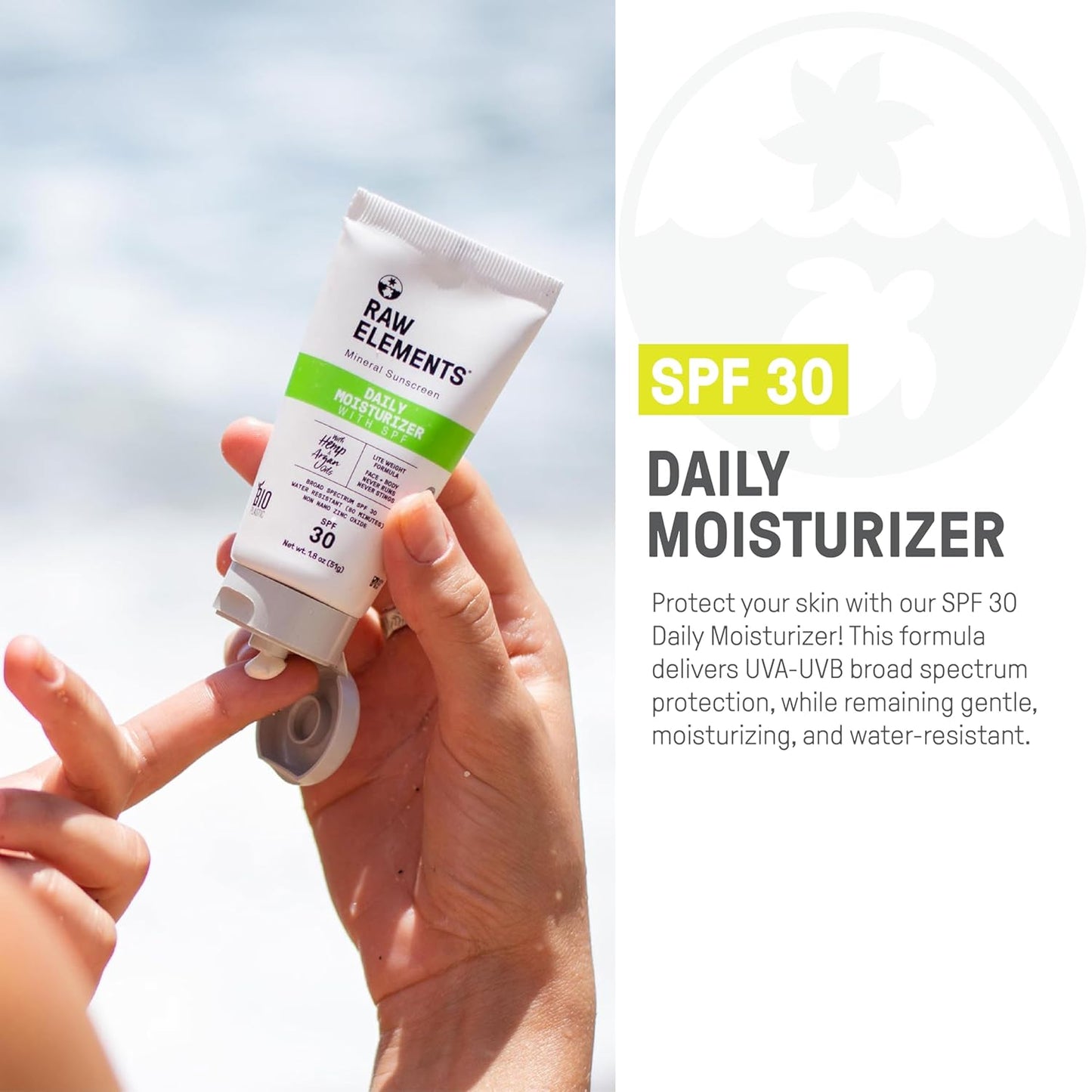 Daily Lifestyle Moisturizer with SPF 30 - Bio-Resin, Reef-Safe, Water Resistant, 1.8 oz