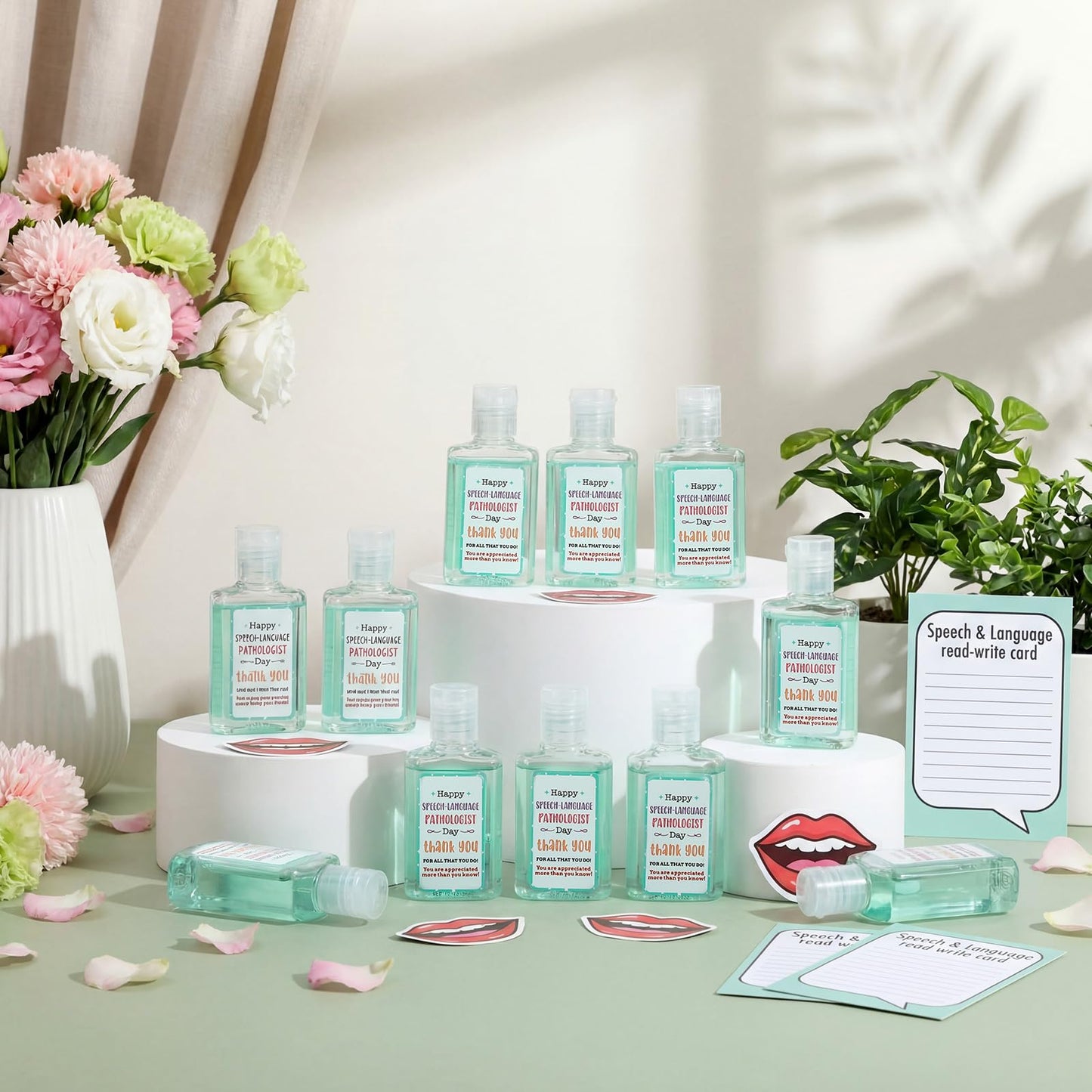 Demissle 24 Pcs Speech Therapy Gifts Bulk SLP Mini Hand Soap Gel Bulk Scented Hand Soap Travel Size Speech Therapist Appreciation Gifts for Coworkers Graduation Party Favor