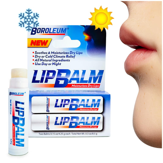 Natural Lip Balm | Best Chapped Lip Moisturizer for Dry, Cracked Lips | All-Natural Ingredients | 2-Pack, 4.25g Tubes