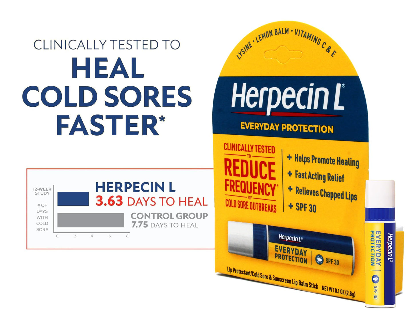 Herpecin L Lip Protectant SPF 30 0.10 oz (Pack of 6)