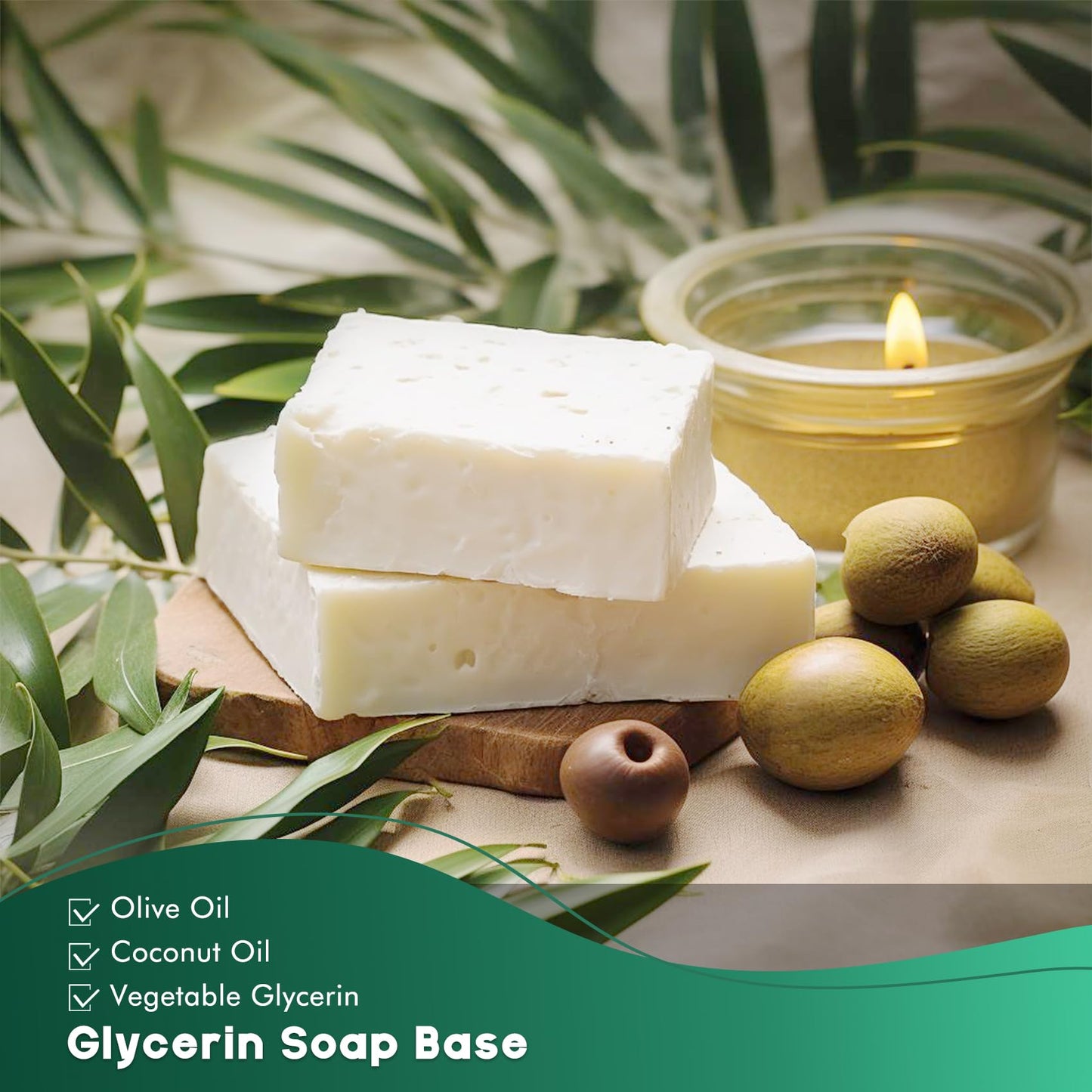 EDSRDRUS 4LB Unscented Glycerin Soap Base DIY Handmade Moisturizing Melt and Pour Soap Base for Crafting, Vegetable Glycerin & Coconut Oil, Easy to Cut (White,4LB)