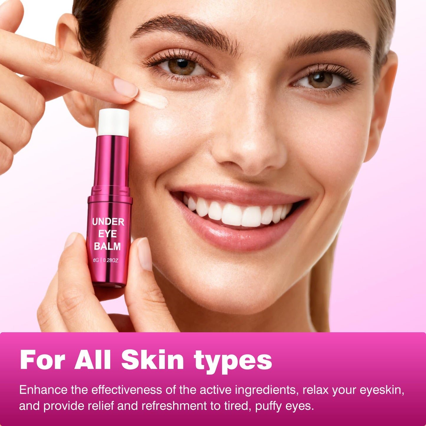 Daily Retinol Eye Cream Balm, Infused with Caffeine to Smooth and Hydrate Skin, Eye Serum for Anti Aging Reduce Wrinkles, Puffiness and Bags Under Eyes, Green
