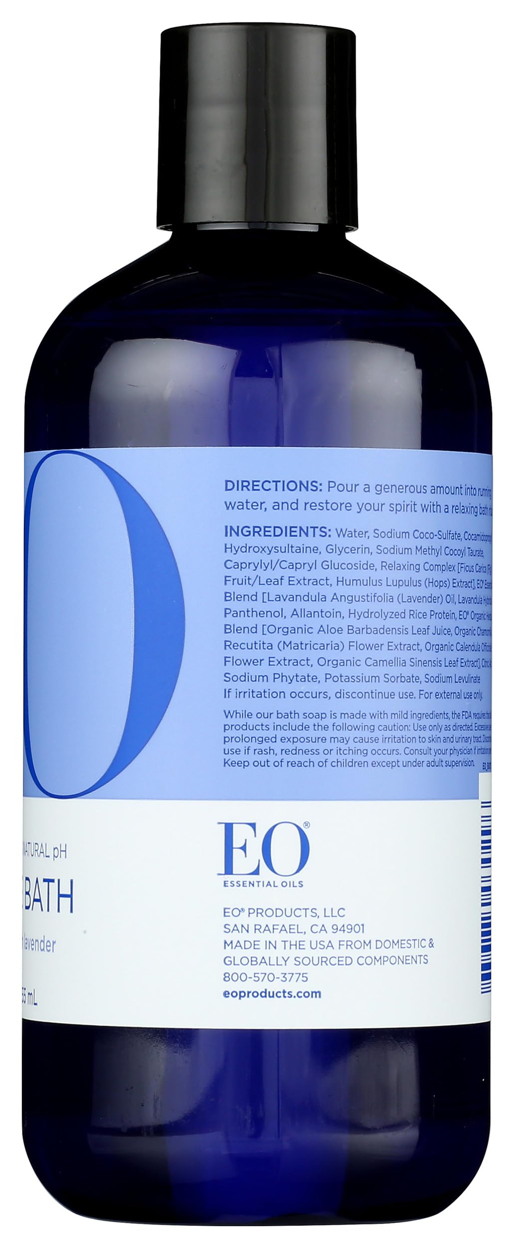 EO, Bubble Bath French Lavender Organic, 12 Fl Oz