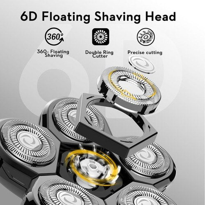 Head Shaver Replacement Heads, Kibiy 6 Blades Replacement Head, Bald Shaver Replacement Head, Replacement Shaver Head, Shaver Heads Replacement (#2)