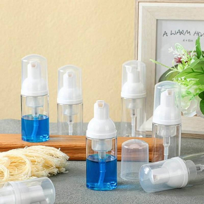 24 Pcs Foam Pump Bottles 1 Oz/ 30 ml Travel Soap Bottle Plastic Mini Empty Dispenser Foaming Bottles for Refillable Hand Sanitizer Lash Shampoo Bottles (Clear)
