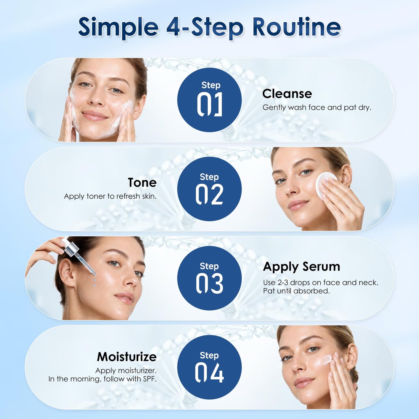 Copper Peptide Serum for Face – 3% GHK-Cu, Niacinamide & Panthenol – Lightweight Multi-Peptide Daily Serum for Hydration, Tone Support & Comfort, 1 Fl Oz
