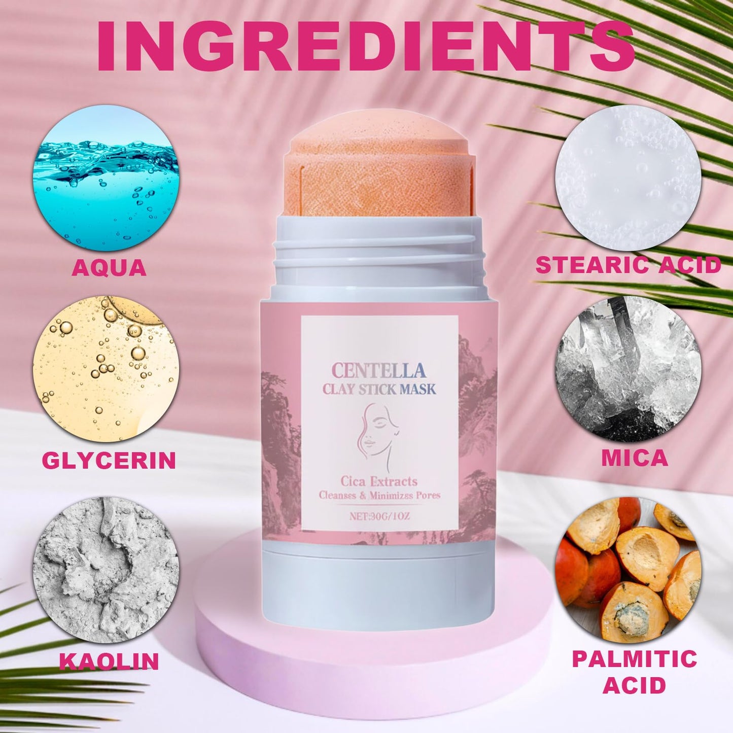 KUNAL 2 PCS Centella Clay Mask Stick,Oil Control Moisturizing & Soothing