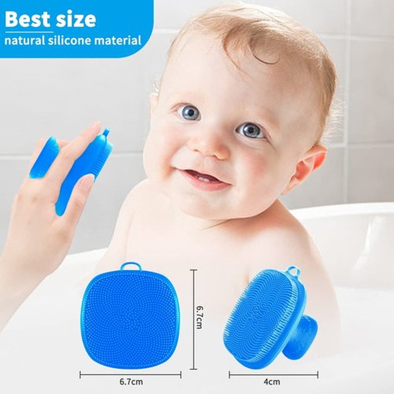 VWMYQ Silicone Face Scrubber for Men Facial Cleansing Brush Silicone Face Wash Brush Manual Waterproof Cleansing Skin Care Face Brushes for Cleansing and Exfoliating (Blue)