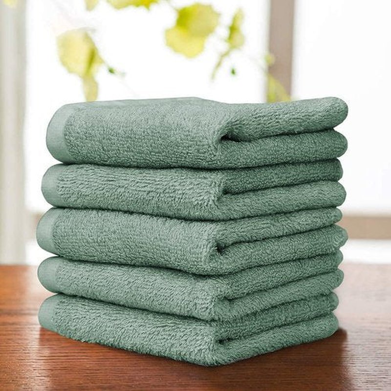 Yoofoss Luxury Washcloths Towel Set 10 Pack Baby Wash Cloth for Bathroom-Hotel-Spa-Kitchen Multi-Purpose Fingertip Towels & Face Cloths - Green