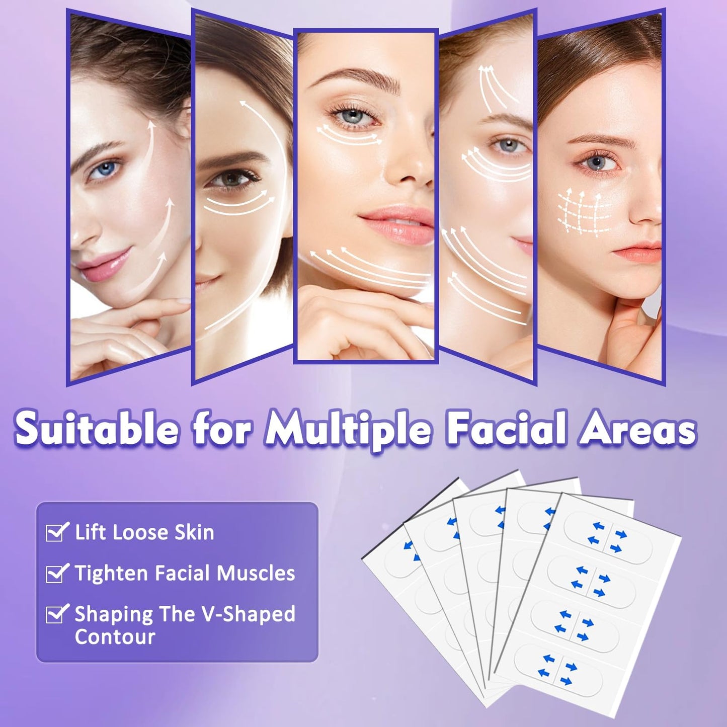 NBF Face Lift Tape, 120PCS Face Tape Lifting Invisible-XXL-120ZZ