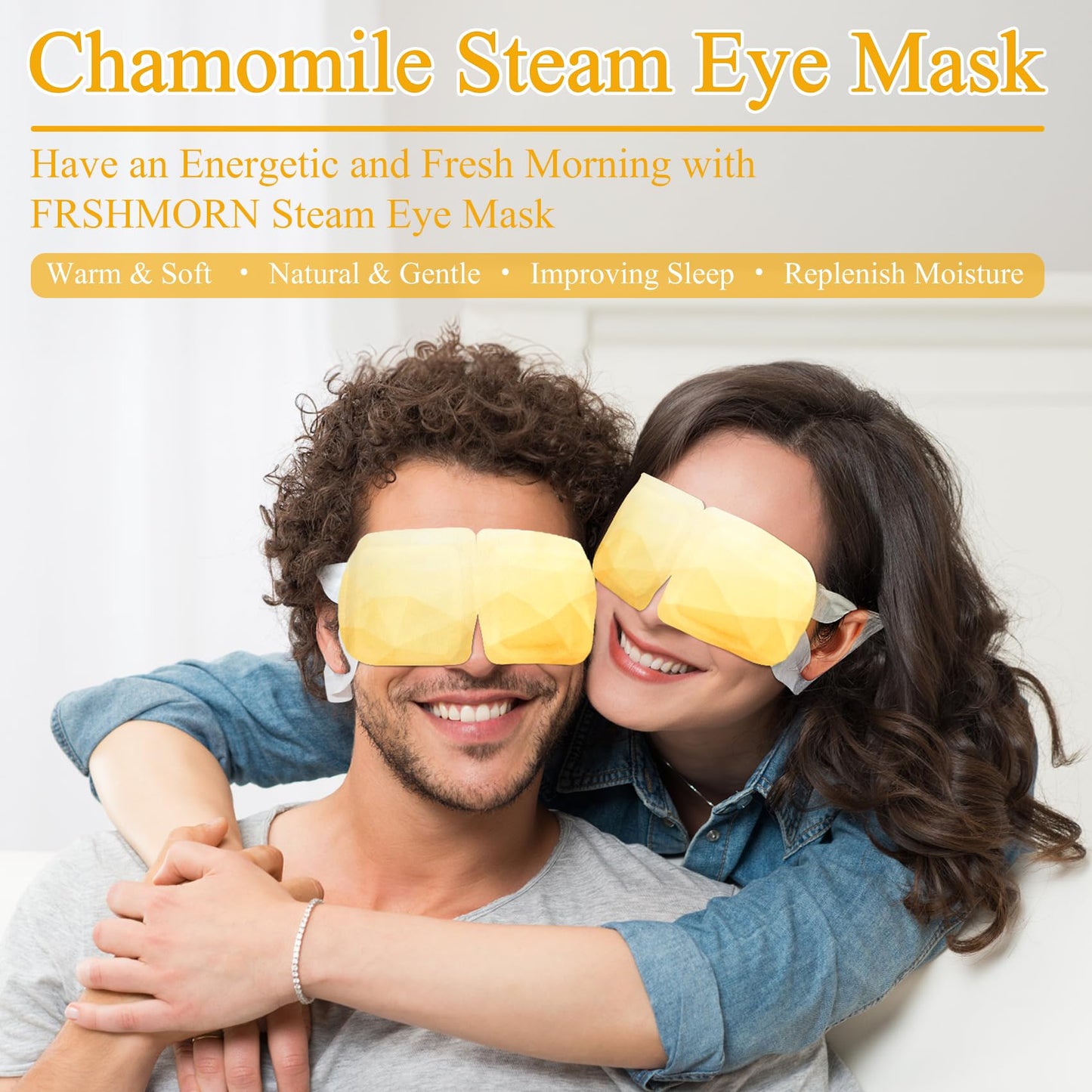 FRSHMORN 16Packs Steam Eye Mask, Heated Eye Mask for Sleeping, Warm Compress for Eyes, Self Heating Disposal Steam Mask for Home Sleep, Office, Spa, Travel Essentials Mothers Day Gifts (Chamomile)