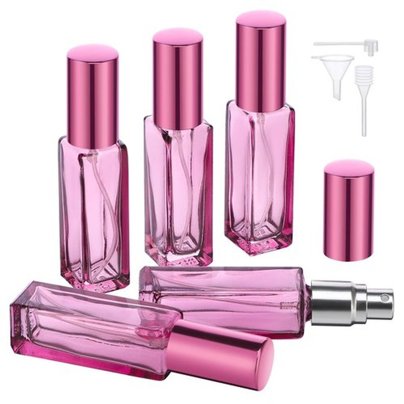 Segbeauty 5pcs Perfume Travel Refillable, 10ML Empty Atomizer Sprayer for Perfume, Mini Portable Glass Spray Bottle Perfume Dispenser for Cosmetic Accessories Supplies Outgoing Travel Essentials