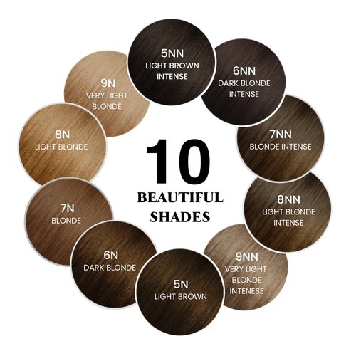 MOEHAIR Hair Coloring Kit | 5NN Permanent Hair Color (Light Brown Intense), 20 Volume Developer 6%, Coloring Brush, Gloves & Mixing Bowl | Keratin Infused Color | Gray Coverage | Adds Shines